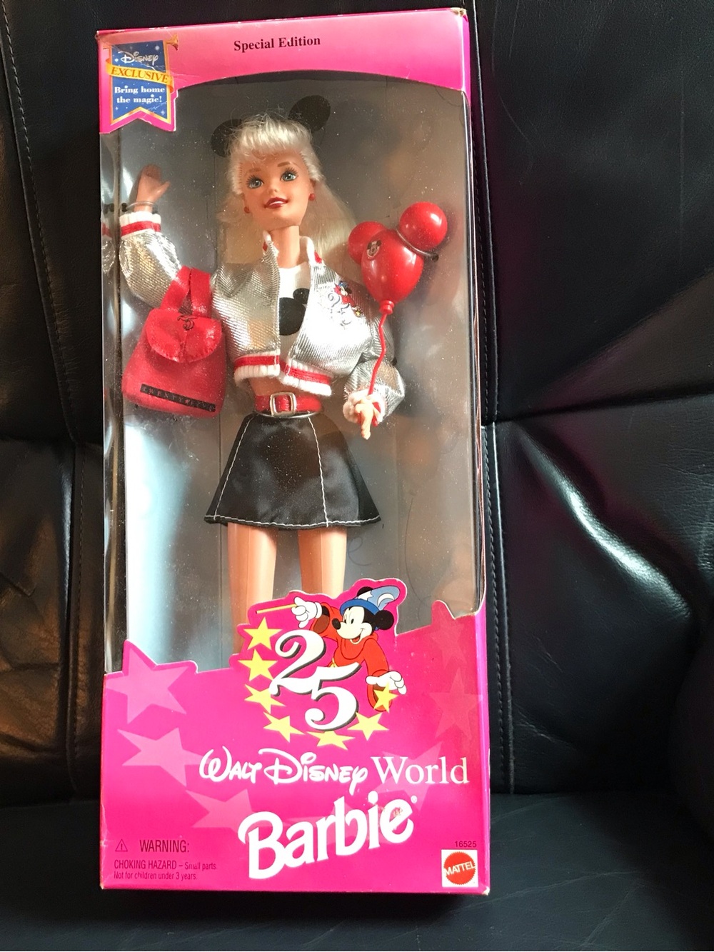 1996 Disney Barbie Special Edition, 25th Anniversary - Pink, Silver, Black